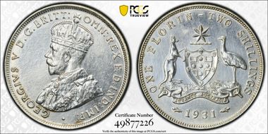 1931(m) Florin KM-27  Ag N1