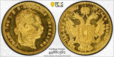 1885 Ducat MS61PL