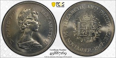 1972 25p S-LL1 Silver Anniversary CuNi MS66