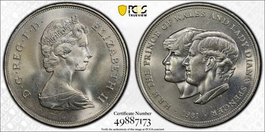 1981 25p S-LL4 Charles & Diana Cu/Ni MS63