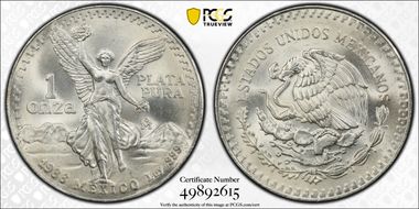 1988-Mo Onza Libertad Ag MS67