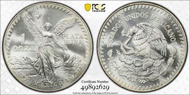 1991-Mo Onza Libertad Ag T1 - PLATA PURA MS68