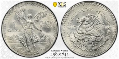 1988-Mo Onza Libertad Ag MS68