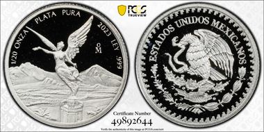 2023-Mo 1/20 oz Libertad Ag PR70DCAM