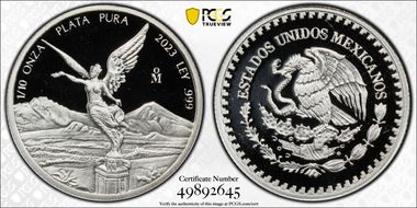 2023-Mo 1/10 oz Libertad Ag PR70DCAM