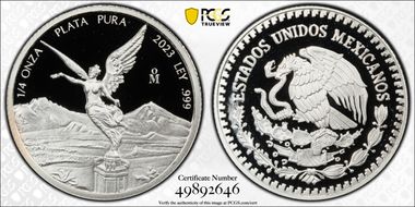 2023-Mo 1/4 oz Libertad Ag PR70DCAM