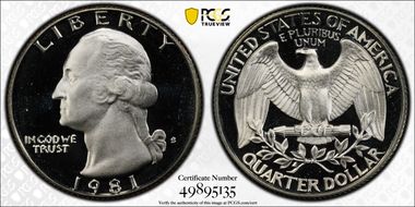 1981-S 25C Type 2 PR68DCAM