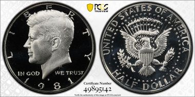 1981-S 50C Type 1 PR69DCAM