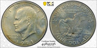 1971-S $1 Silver MS64