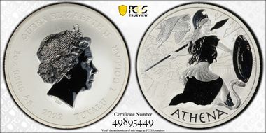 2022-P $1 Athena Gods of Olympus MS69