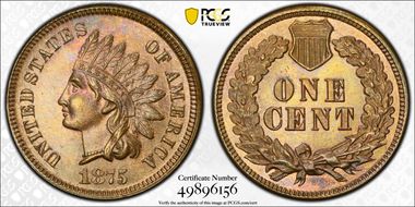 1875 1C MS64BN