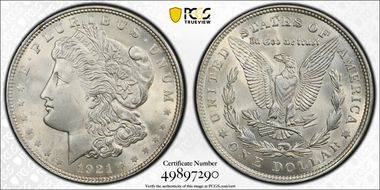 1921 $1 Morgan MS65+ 