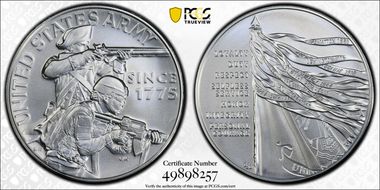 (2024-P) Medal U.S. Army Matte 1 oz Ag First Strike MS70