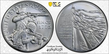 (2024-P) Medal U.S. Army Matte 1 oz Ag First Strike MS70