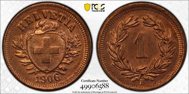 1906 B 1 Rap MS65RD