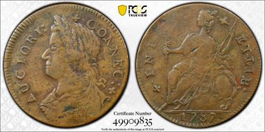 1787 CT 1/2P AUCIORI, Miller 38-GG XF45BN