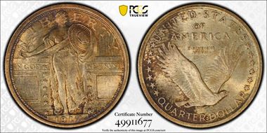 1917 25C Type 1 MS66FH