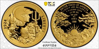 2024-W $100 Liberty & Britannia Au PR70DCAM