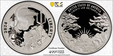 2024-P Medal Liberty & Britannia Ag PR69DCAM