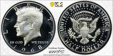 1968-S 50C PR69DCAM