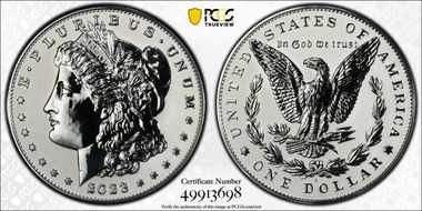 2023-S $1 Morgan Dollar Rev PR Two-Coin Reverse Proof Set PR69
