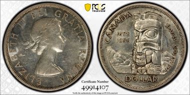 1958 S$1 British Columbia AU58