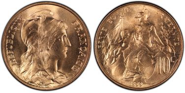 1899 10C Gad-277 F-136 MS67RD