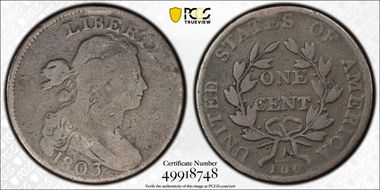 1803 1C S-245, Sm Date, Sm Frac G6BN