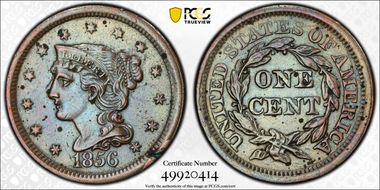 1856 1C Slanted 5 N1BN