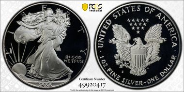 1986-S $1 Silver Eagle PR68DCAM