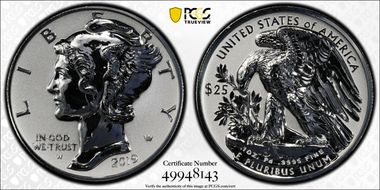 2019-W $25 Palladium, Reverse Proof PR69