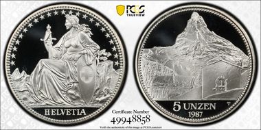 1987 HF 5 Unzen Matterhorn PR68DCAM