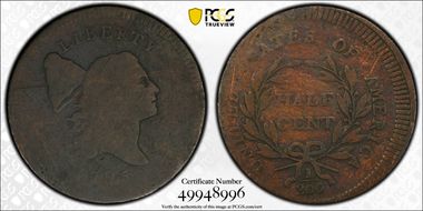 1795 1/2C Plain Edge, No Pole N1BN