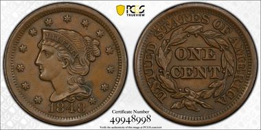 1848 1C AU58BN