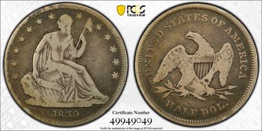 1839 50C No Drapery VG10