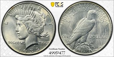 1935 $1 AU58
