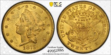 1875-CC $20 MS61