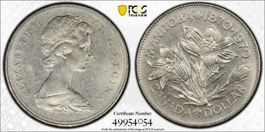 1970 $1 Manitoba MS64