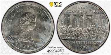 1982 $1 Constitution MS63