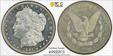 1891 $1 PR64CAM