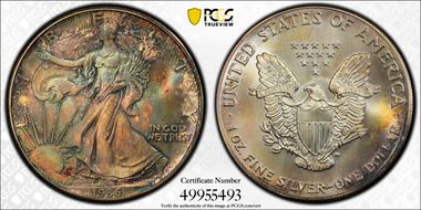 1986 $1 Silver Eagle MS67