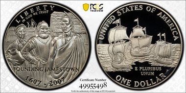 2007-P $1 Jamestown PR69DCAM