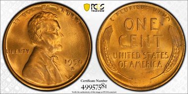 1950-S 1C MS66RD