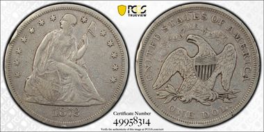 1872 $1 OC-8 N1
