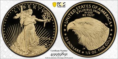 2024-W $25 Gold Eagle  First Strike PR70DCAM