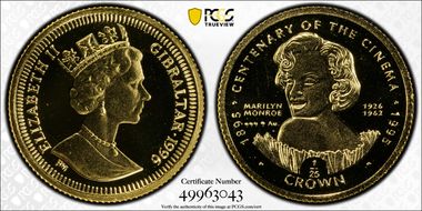 1996-PM 1/25 Cr Marilyn Monroe Centenary of the Cinema PR69DCAM