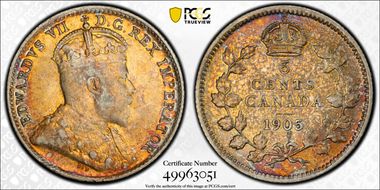 1905 5C Narrow Date 5/5-2 AU55