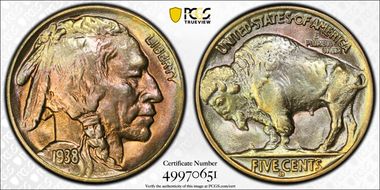 1938-D/D 5C Buffalo MS67