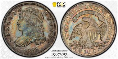 1831 10C JR-3 MS64