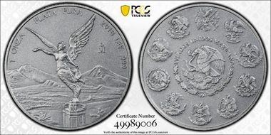 2018-Mo Onza Libertad Ag - Antiqued SP70